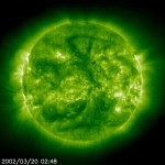 This ultraviolet images shows some of the sun's power that is invisible under visual wavelengths. NASA Image