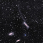 The Leo Triplett consists of a field of view of three spiral galaxies, M65, M66 and NGC 3628. M66 is located in the upper, right of this image. M65 is located at the bottom. NASA Image/ Steve Mandel